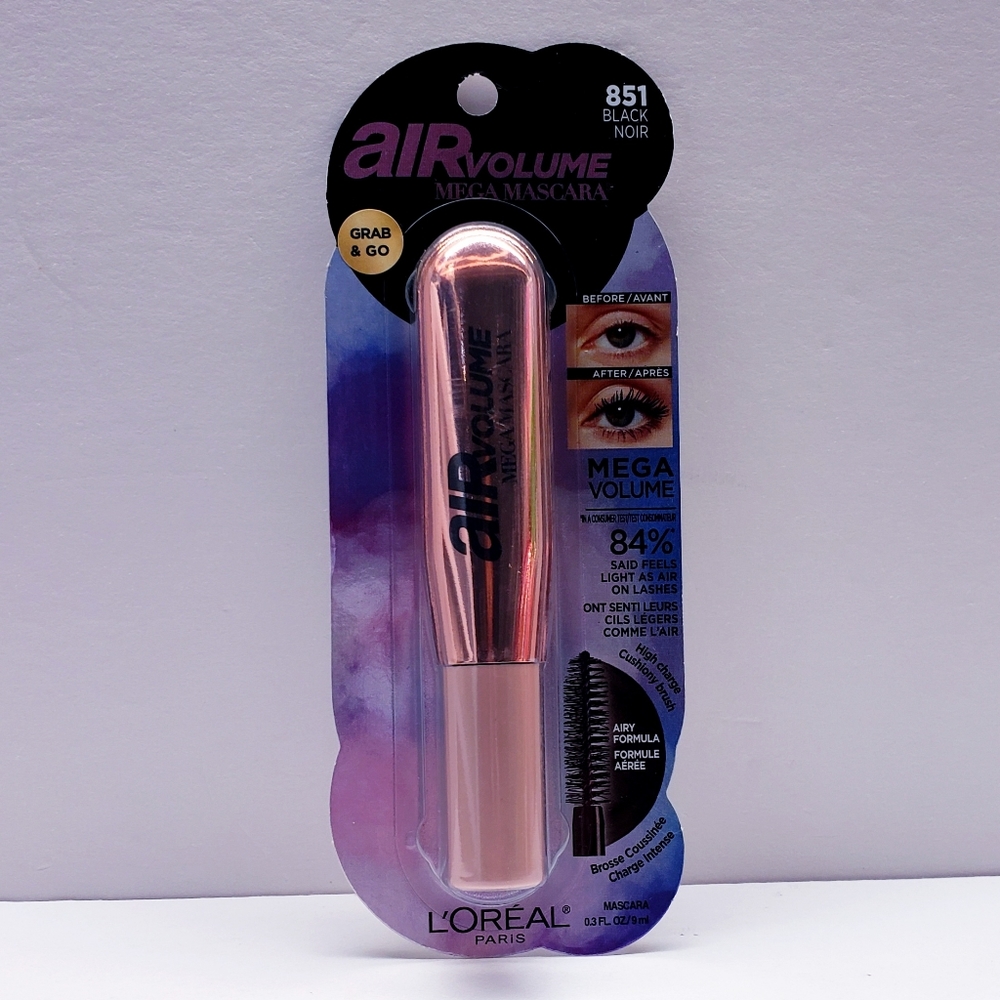 L'Oreal Paris AIRvolume Mega Mascara Black #851 New 0.3 fl oz